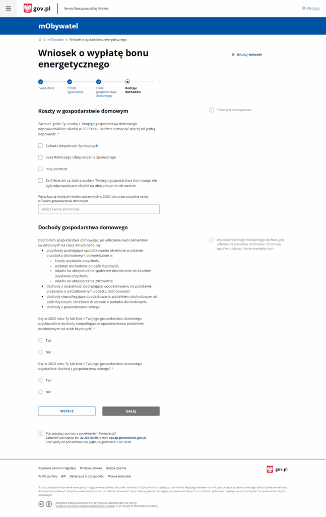 Bon energetyczny 2024 - kwota, terminy, dokumenty, wniosek online i PDF do pobrania 8 wniosek o bon energetyczny krok 4