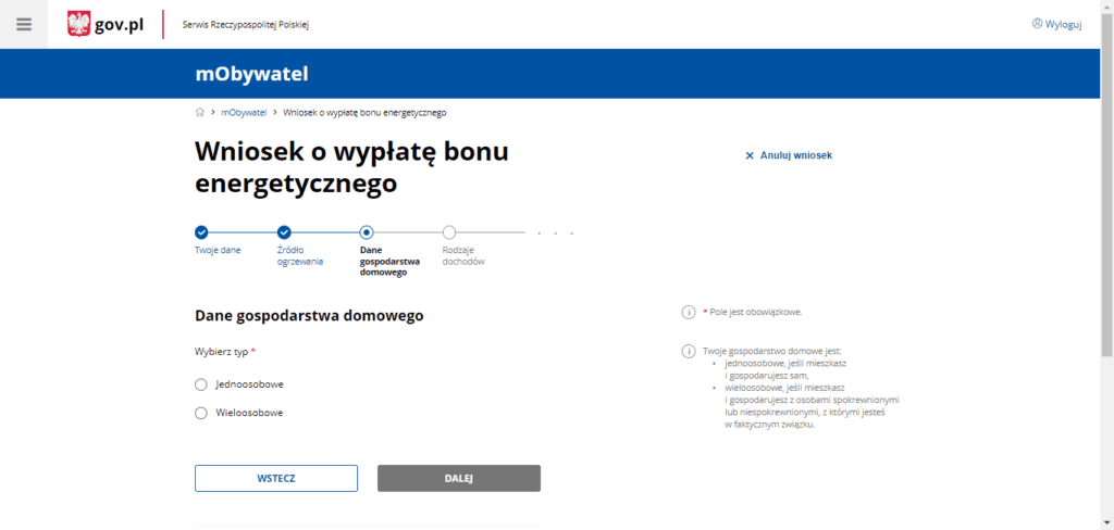 wniosek o bon energetyczny krok 3